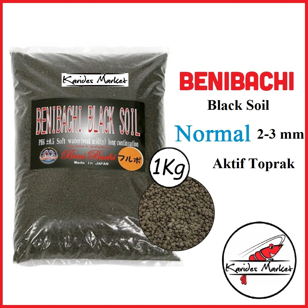 Benibachi Black Soil Normal 1 Kg. Orjinal Paketten Bölme Açık 1 Kilo 2-3 mm 