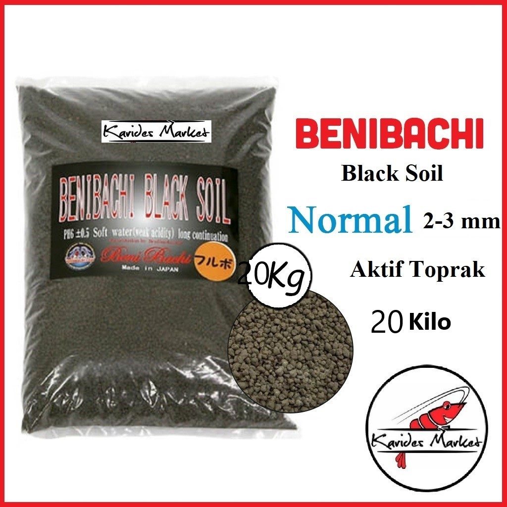 Benibachi Black Soil Normal 20 Kg. Orjinal Paket 20 Kilo 2-3 mm 