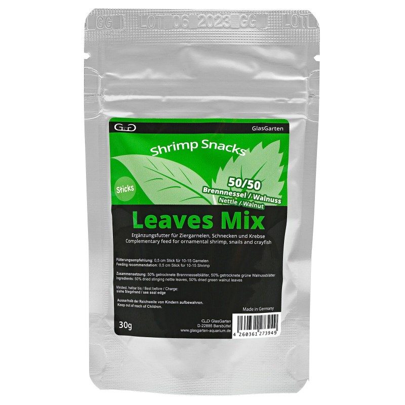 GlasGarten Shrimp Snacks Leaves Mix 30 gr İthal Karides Yemi Shrimp Food