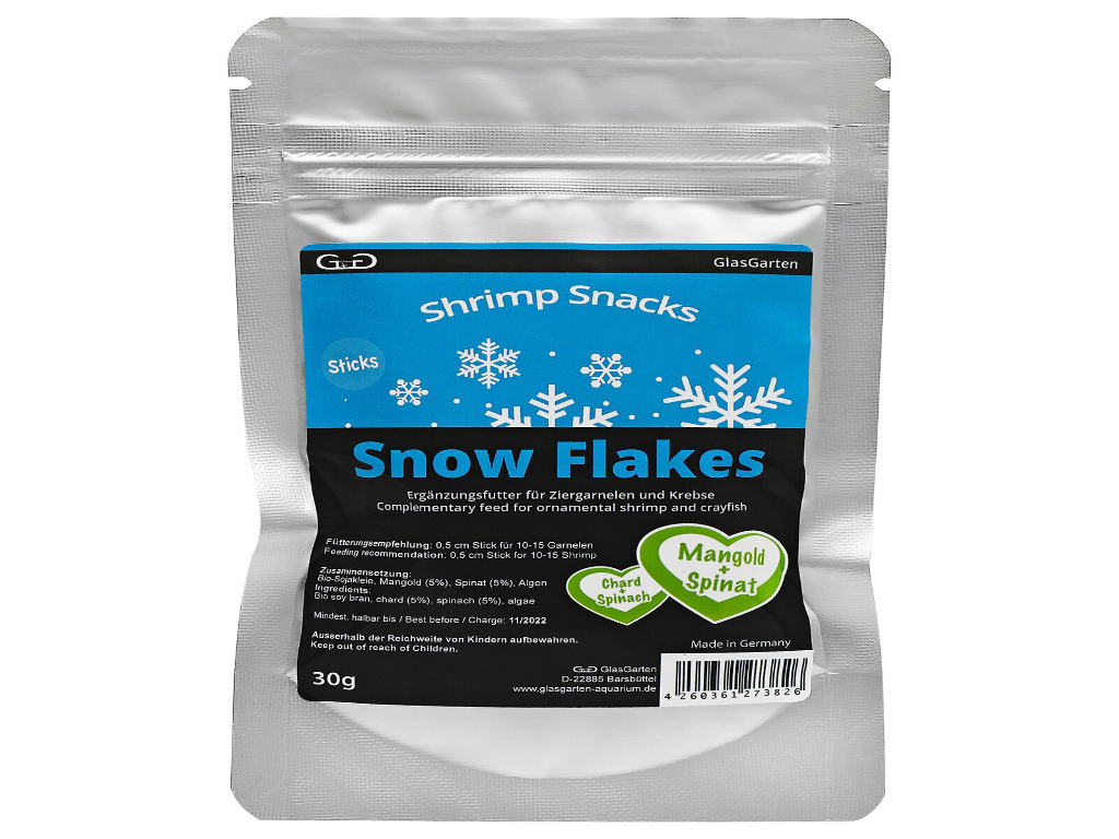 GlasGarten Shrimp Snacks SnowFlakes 30 gr İthal Karides Yemi Shrimp Food Snow Flakes 