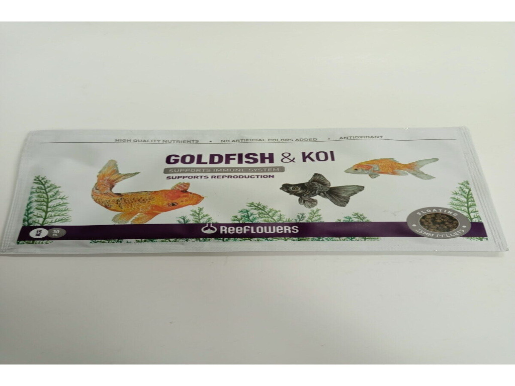 ReeFlowers Goldfısh & Koı 15gr Koi Goldfish Balık Yemi SKT:03/2025 