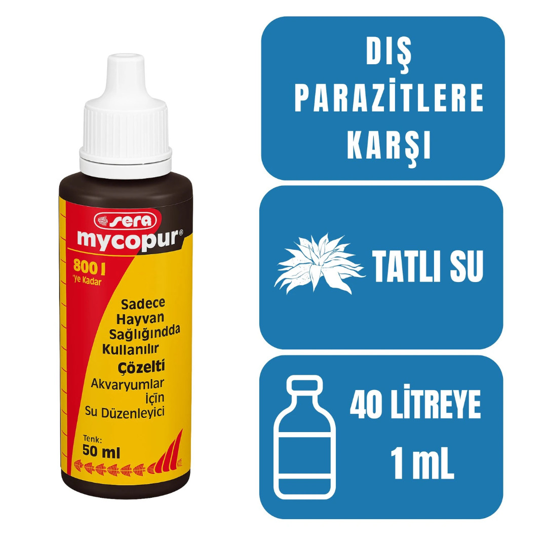 Sera Mycopur 50 ml Mantar ve Parazit İlacı Tedavi Sera Mycopur 50 ml Mantar ve Parazit İlacı Tedavi
