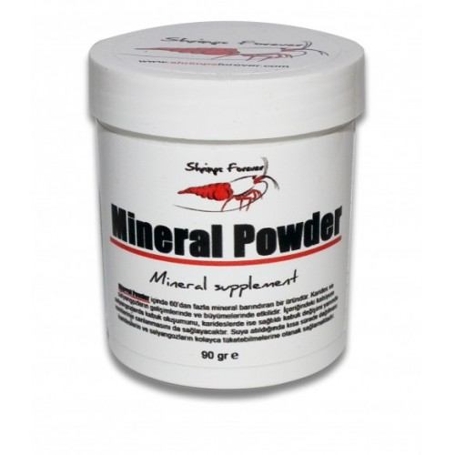 SHRİMP MİNERAL POWDER  TOZ 90 GR. Profesyonel Karides Yemi Shrimpsfor Ever 