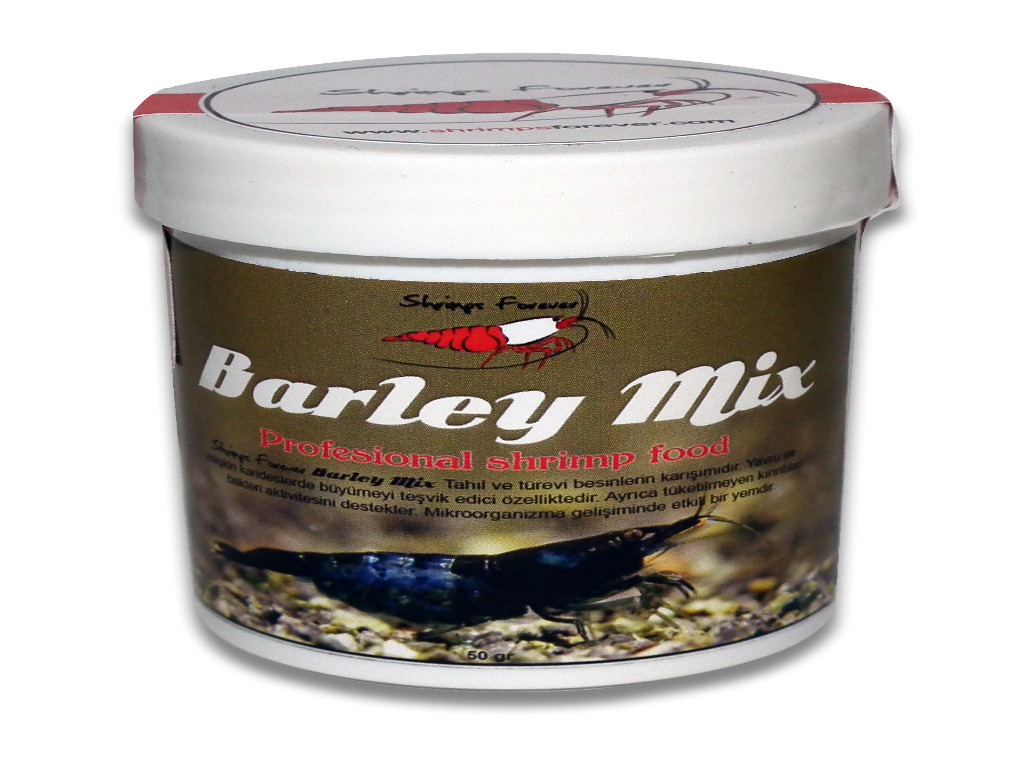 BARLEY MİX Doğal ve %100 Bitkisel Karides Yemi 50 Gram Shrimpsfor Ever