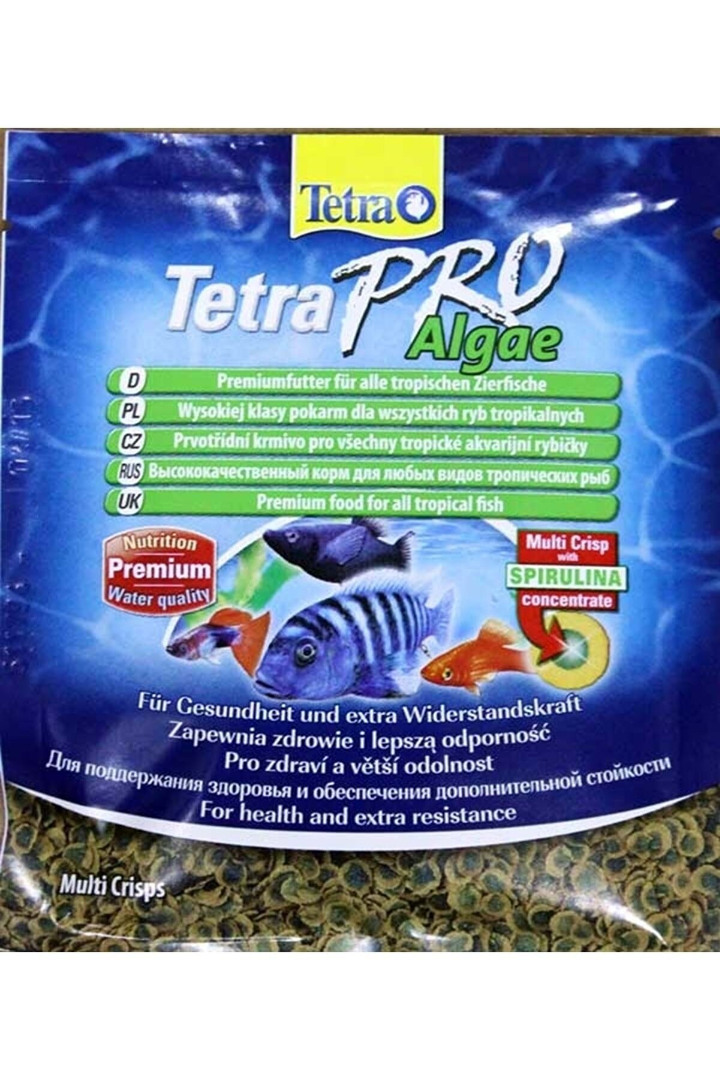 Tetra Pro Algae Balıklar Için Cips Yem 12 Gr Spirilunalı Karides Balık Yemi SKT:01/2025 