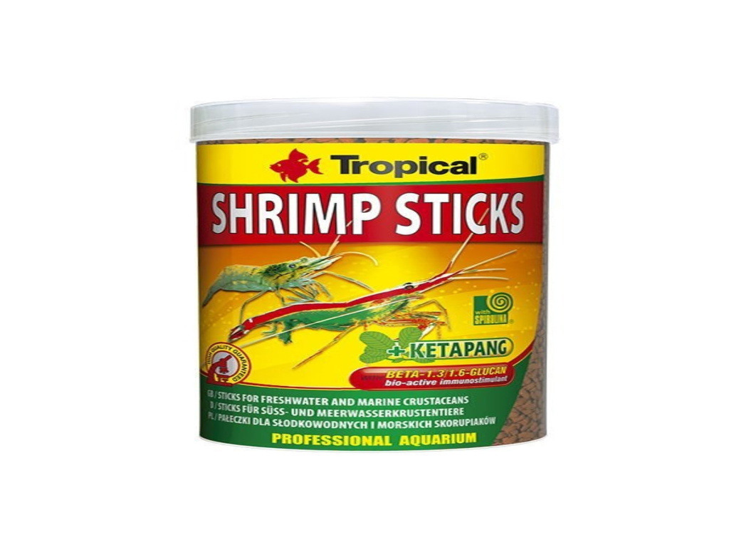 Tropical Shrimp Sticks 100ml 55g Deniz Yosunlu Spirulinalı Balık Karides Yemi SKT:04/2025 