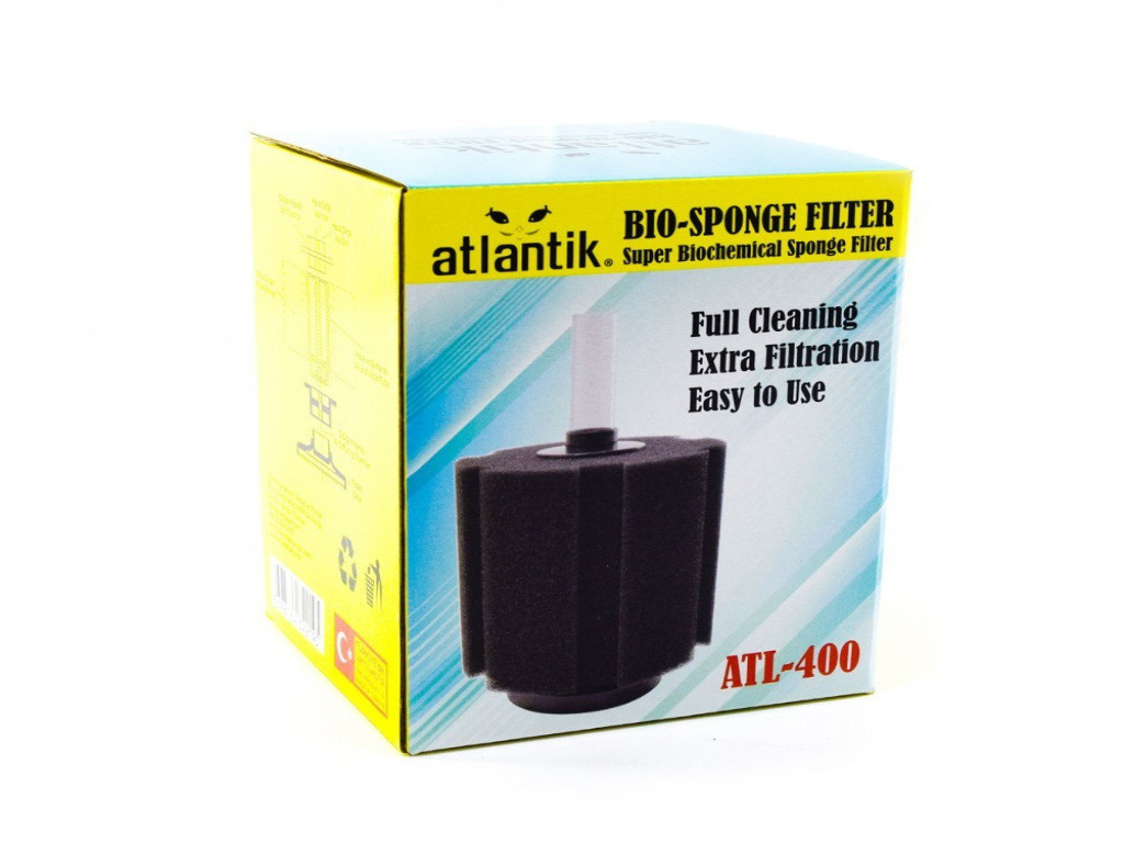 Atlantik ATL 400 - Akvaryum Üretim Pipo Filtre 21 x 12 Cm -  1 Adet