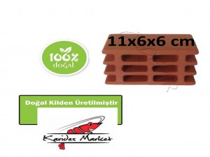 Fırınlanmış Gerçek Doğal Seramik Tuğla Modelli Vatoz Pleco Küp Yuvalığı  - 1 Adet