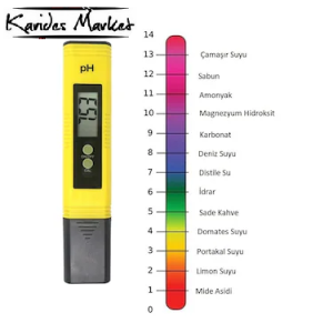 Zauss Dijital PH Metre Su Sıvı Akvaryum PH Ölçer  ( 2 Adet Çözeltili ve Pil Hediyeli )