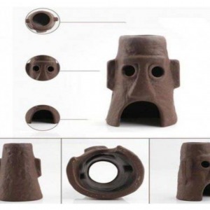 Fırınlanmış Seramik Konuşan Surat Dekor 13 Cm - 1 Adet