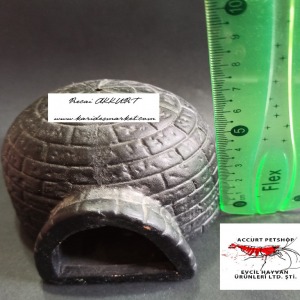 Fırınlanmış Bambu Seramik Kutup Evi Mağara Saklanma Yuva Dekor- 1 Adet