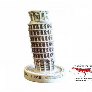 Mini Akvaryum Dekoru ( Pizza Kulesi ) Pisa Kulesi Seramik - 1 Adet 