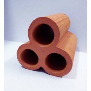 Fırınlanmış Gerçek Seramik Dekor Karides Yuvalığı 3 Gözlü Doğal Küp - 1 Adet