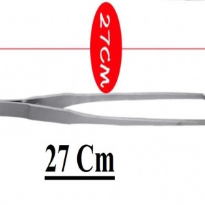 Eğri Uçlu 27 Cm Çelik Bitki Maşası Eğik Kavisli Cımbız Akvaryum Bitki