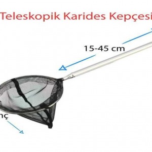 Teleskopik Karides Kepçesi 3 ″ İnç 15_45 Cm Saplı / Yuvarlak Ağız 1 Adet Liya 