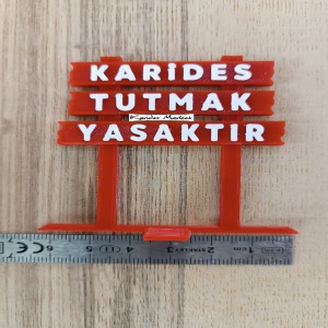 1 Adet Akvaryum Dekoru KARİDES TUTMAK YASAKTIR Yazılı Model - 3D DIY