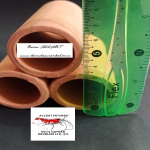 Büyük Boy Doğal Küp Fırınlanmış Seramik Dekor Karides Yuvalığı 3 Gözlü 1 Adet