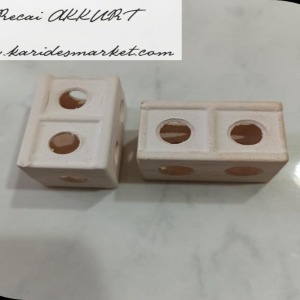 Fırınlanmış Seramik Doğal Dikdörtgen Dekor Yuva ve Saklanma Alanı - 1 Adet