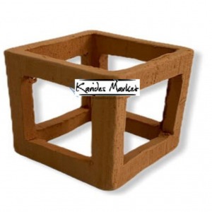 Büyük Boy Fırınlanmış Seramik Doğal Sudoku Küp Dekor 5 x 5 Cm - 1 Adet