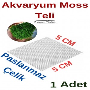 1 Adet - 5*5 Cm Paslanmaz Tel Filtre ve Kuluçka Yosun Moss Sarma Teli 