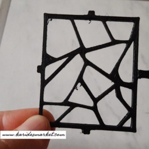 Siyah Renk 5x5 Cm Moss Standı Raf - Salınım Yapmaz - 1 Adet 3D Dıy