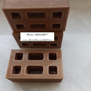 Karides Saklanma Alanı 6 Gözlü BÜYÜK BOY Dekor Yarım Tuğla 1 Adet - 3D Dıy