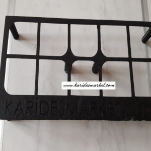  19,5 * 9,5 Cm Siyah Renk Ayaklı Moss Standı Raf - Salınım Yapmaz - 1 Adet 3D Dıy