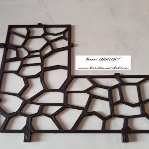 Siyah Renk 10x10 Cm L Moss Standı Raf - Salınım Yapmaz - 1 Adet 3D Dıy