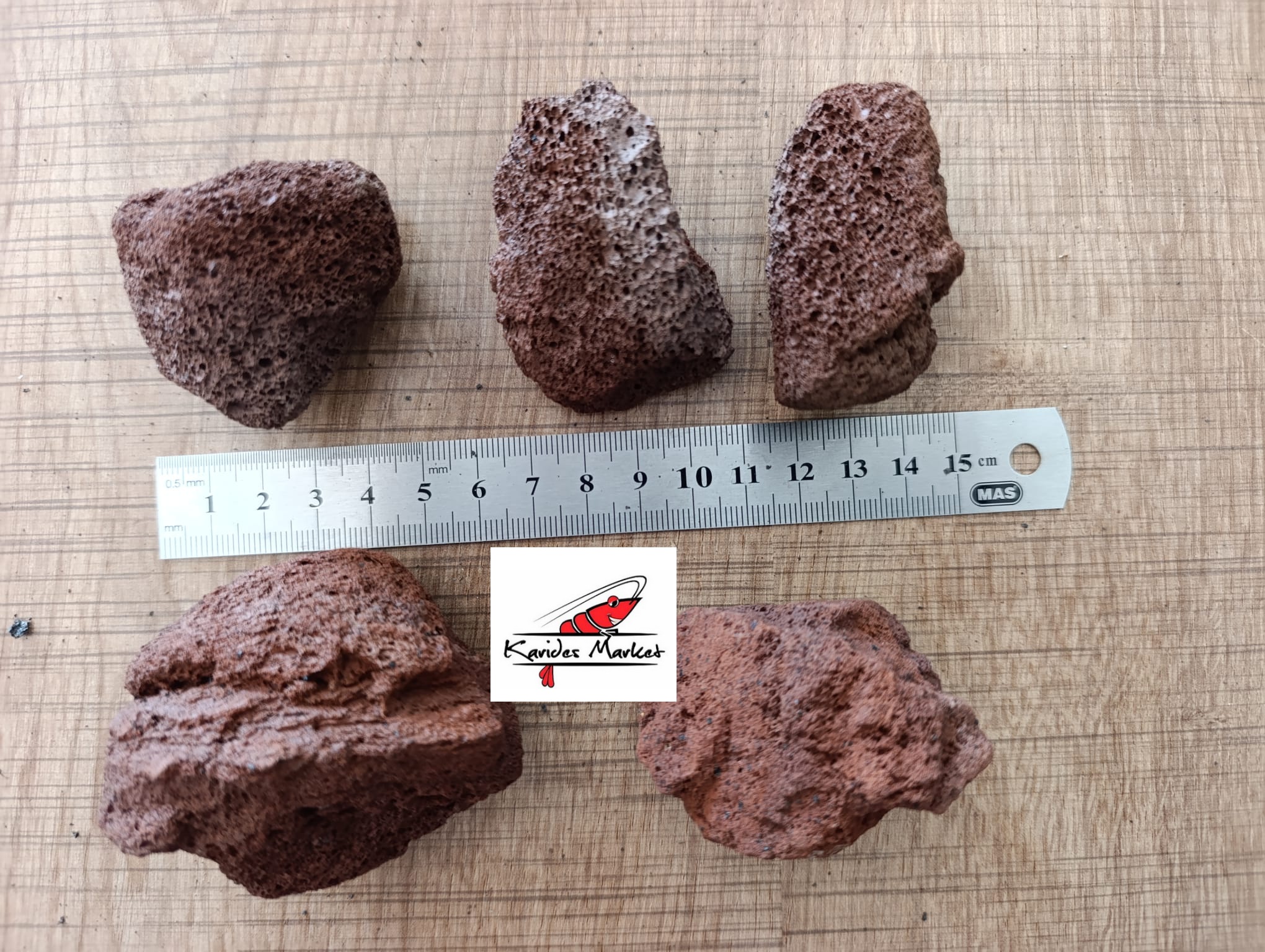 5 Adet Lav Taşı Kayası Kırmızı - Kahverengi Renk 5-10 cm boyutlarında Dekor Moss Bitki Sarımı İçin